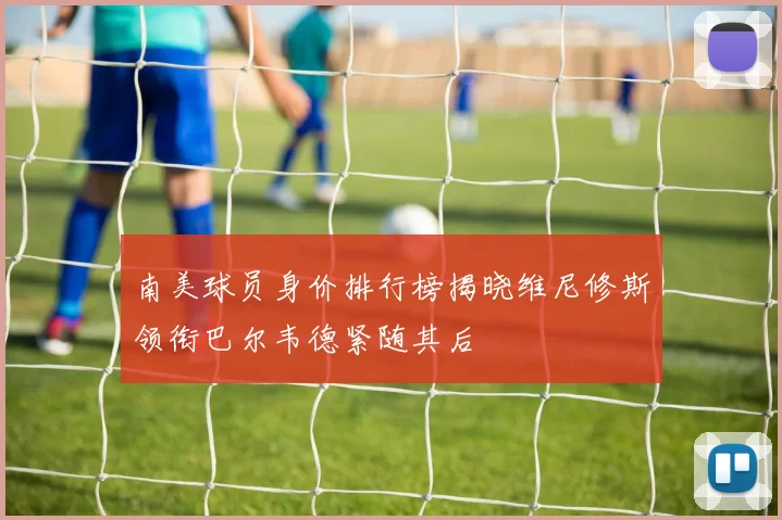 南美球员身价排行榜揭晓维尼修斯领衔巴尔韦德紧随其后